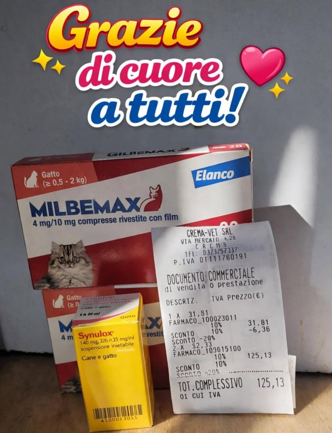 Grazie di cuore a tutti!